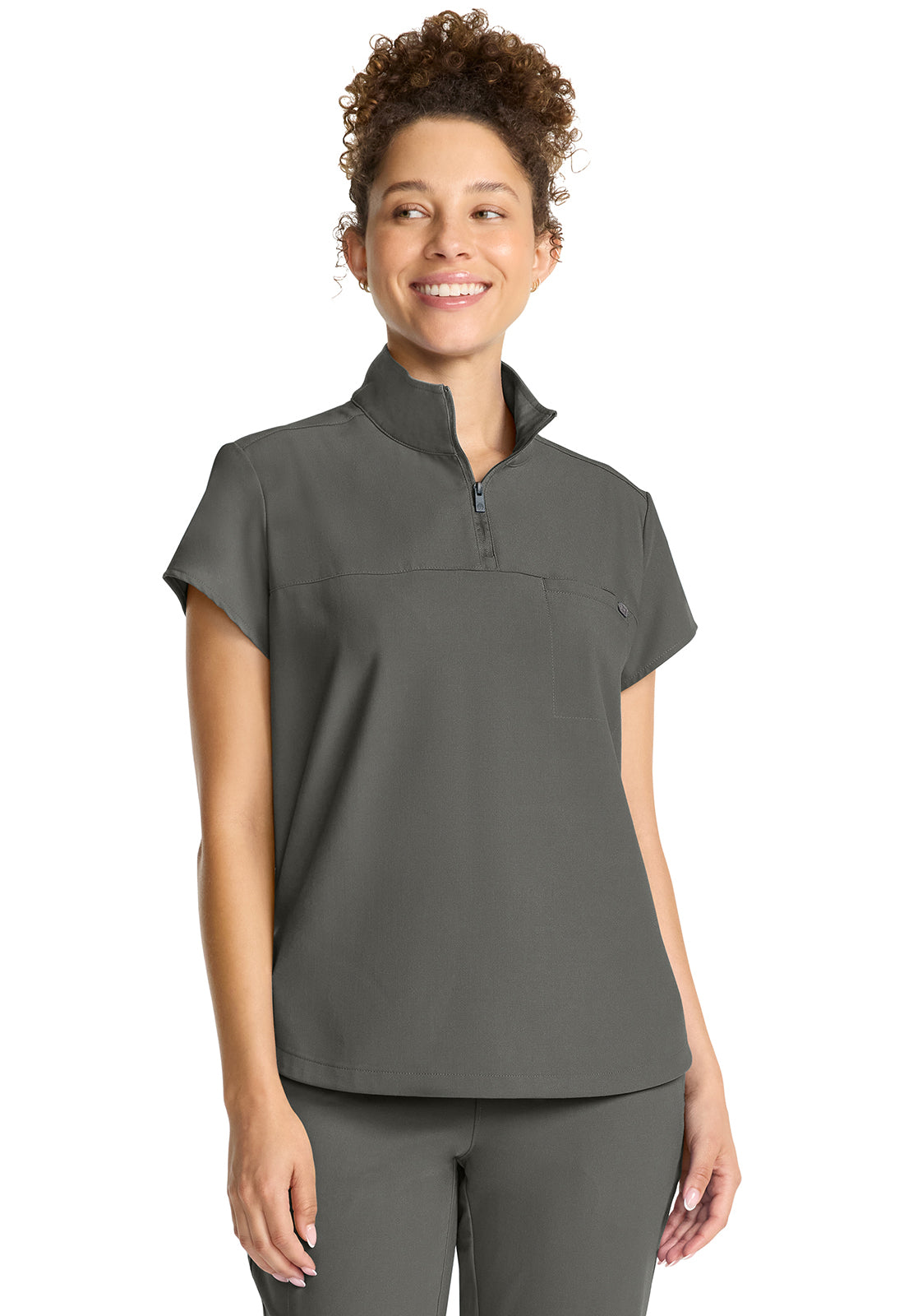 Healing Hands Bella Quarter Zip Scrub Top Women's  2