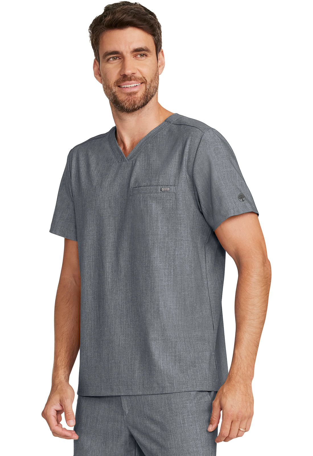Healing Hands 1-Pocket V-Neck Scrub Top Men's  9