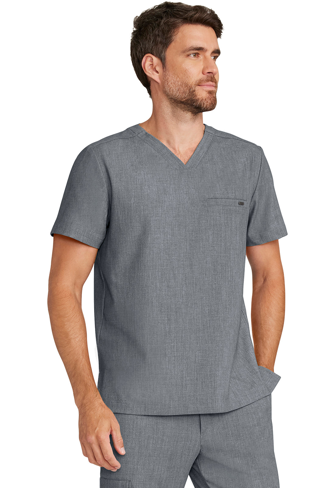 Healing Hands 1-Pocket V-Neck Scrub Top Men's  7