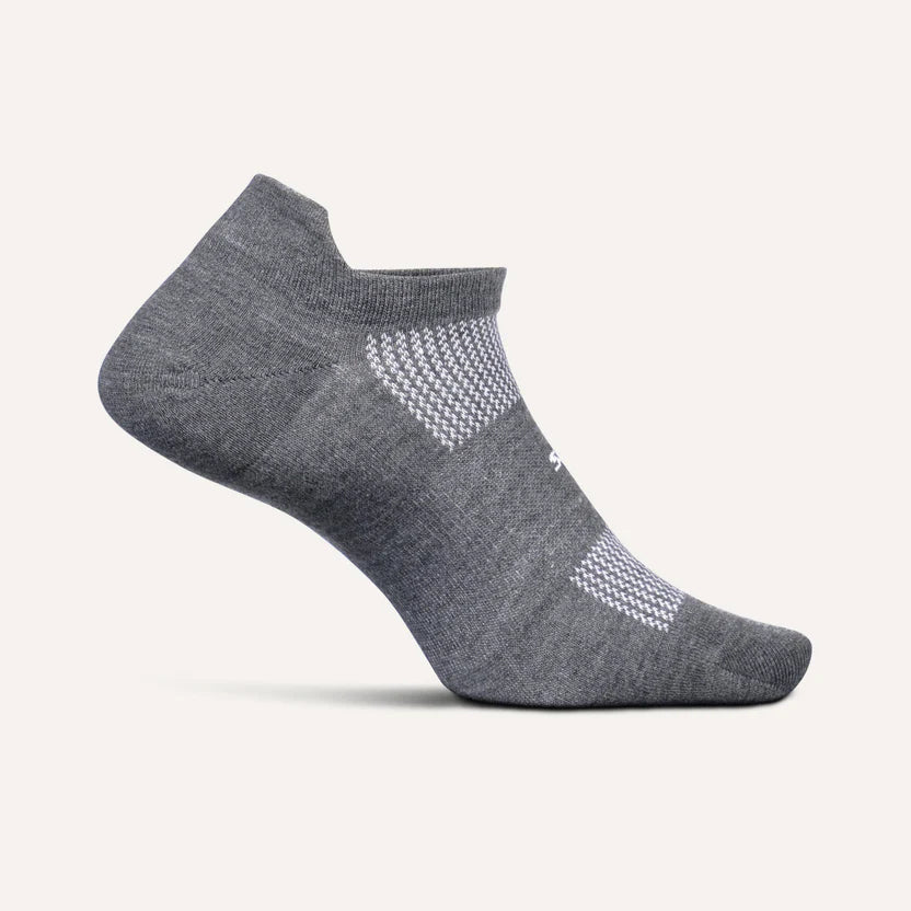 Gray ankle sock on a white background