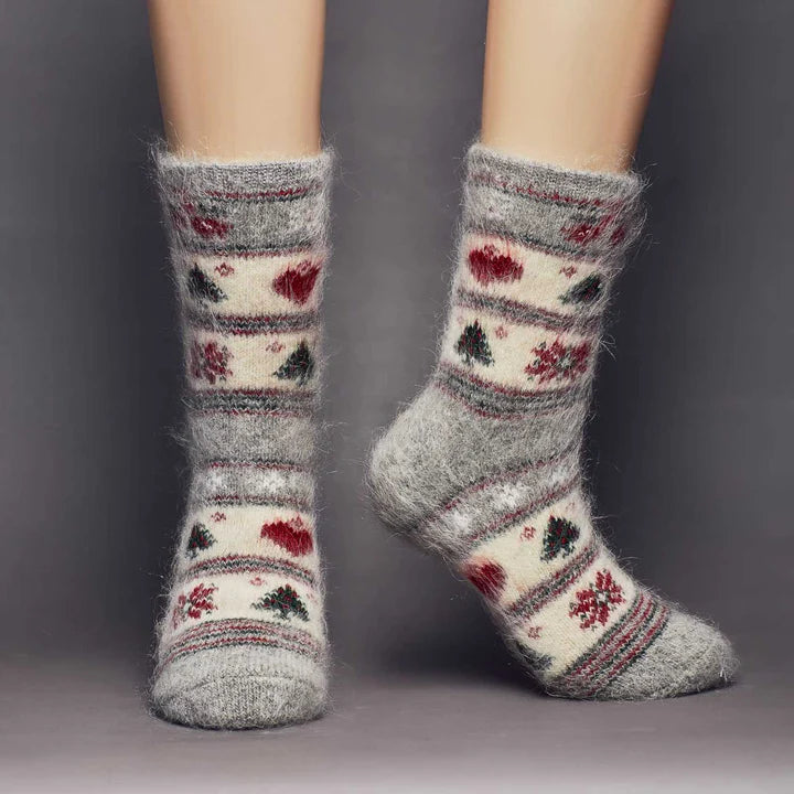 Siberia Spirit Non-Binding Goat Wool Crew Socks Unisex 13