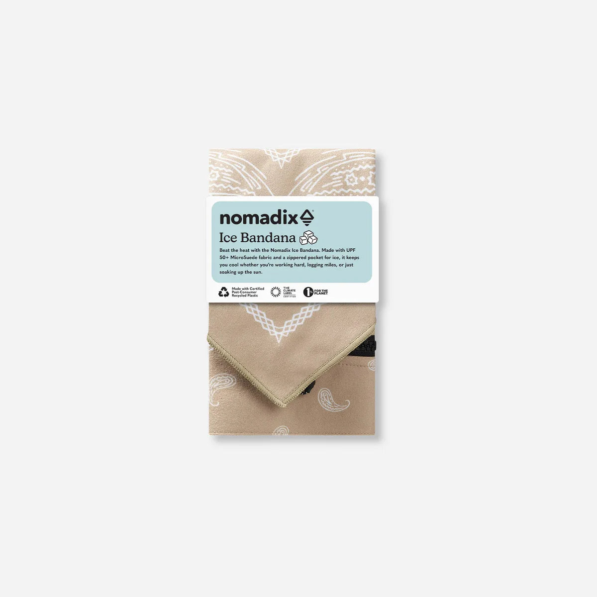 Nomadix ice bandana packaging on a white background