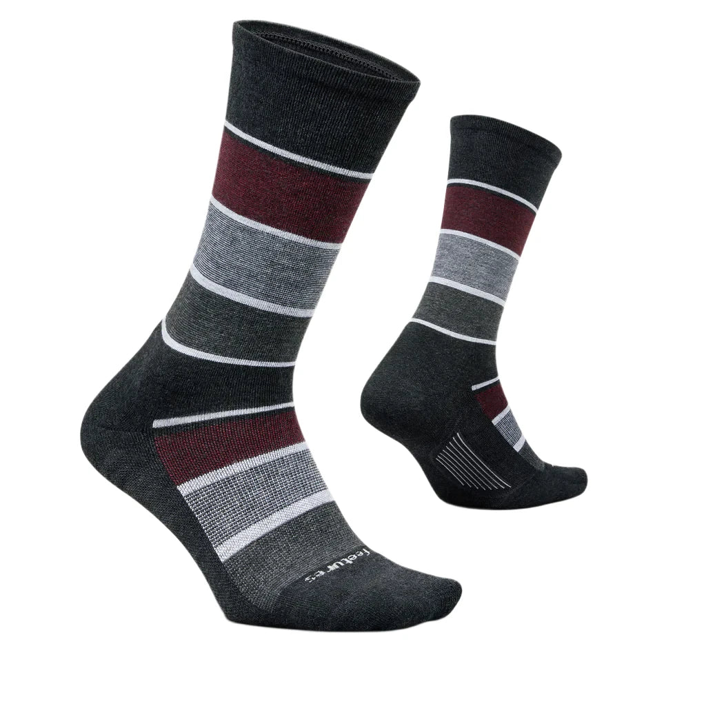 Feetures Everyday Max Cushion Relaxed Stripe Crew Men's