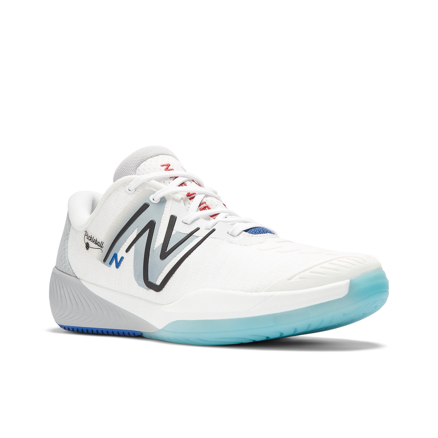 Men's New Balance FuelCell 996v5 Pickleball Color: White with Grey & Team Royal