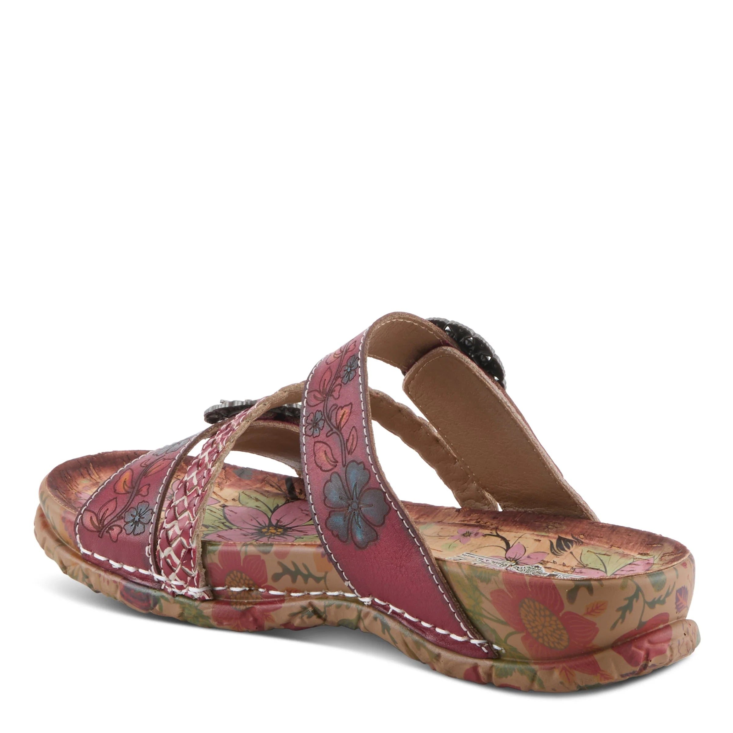 Floral sandal on a white background