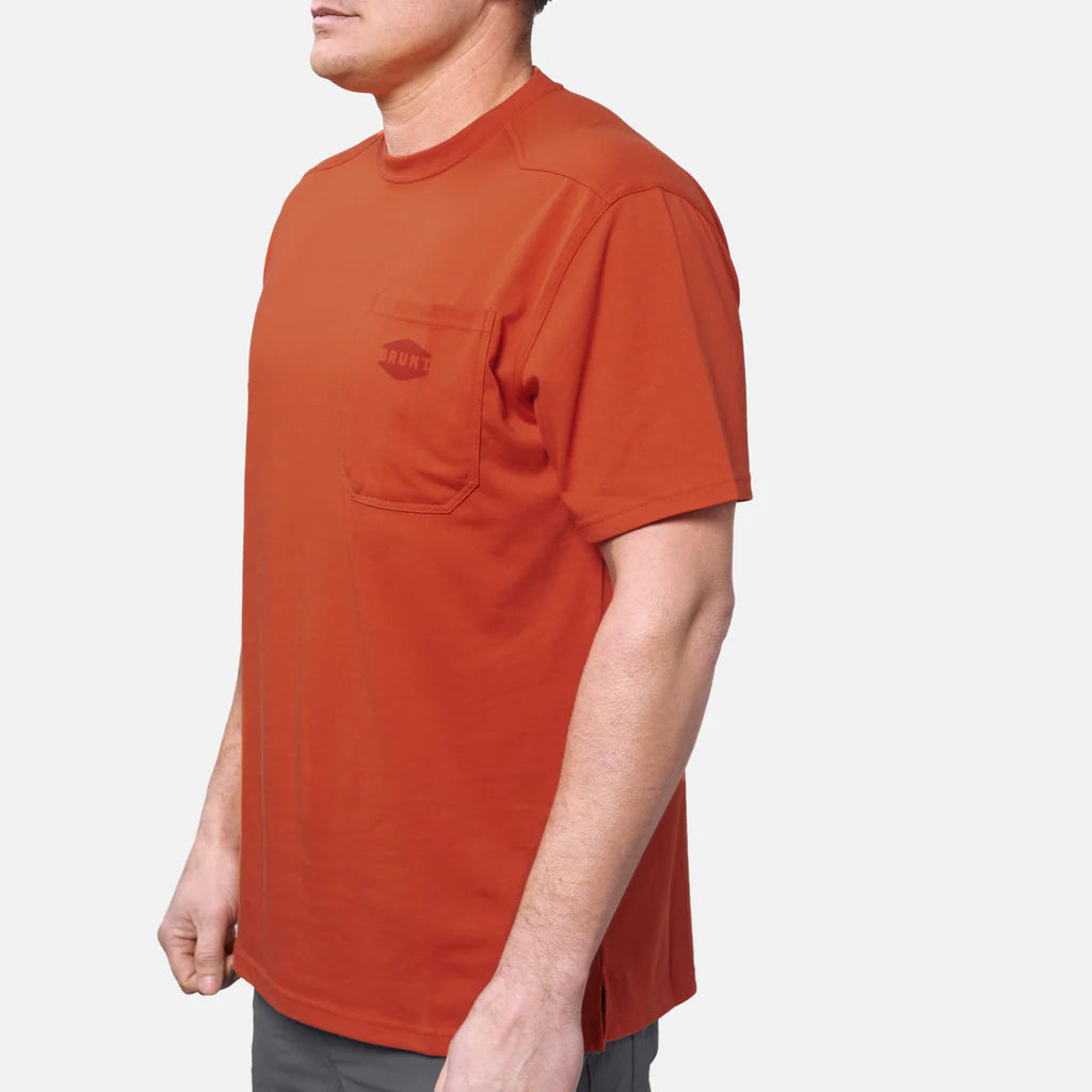 Brunt Short Sleeve Pocket T-Shirt High Quality Tee Men's  3