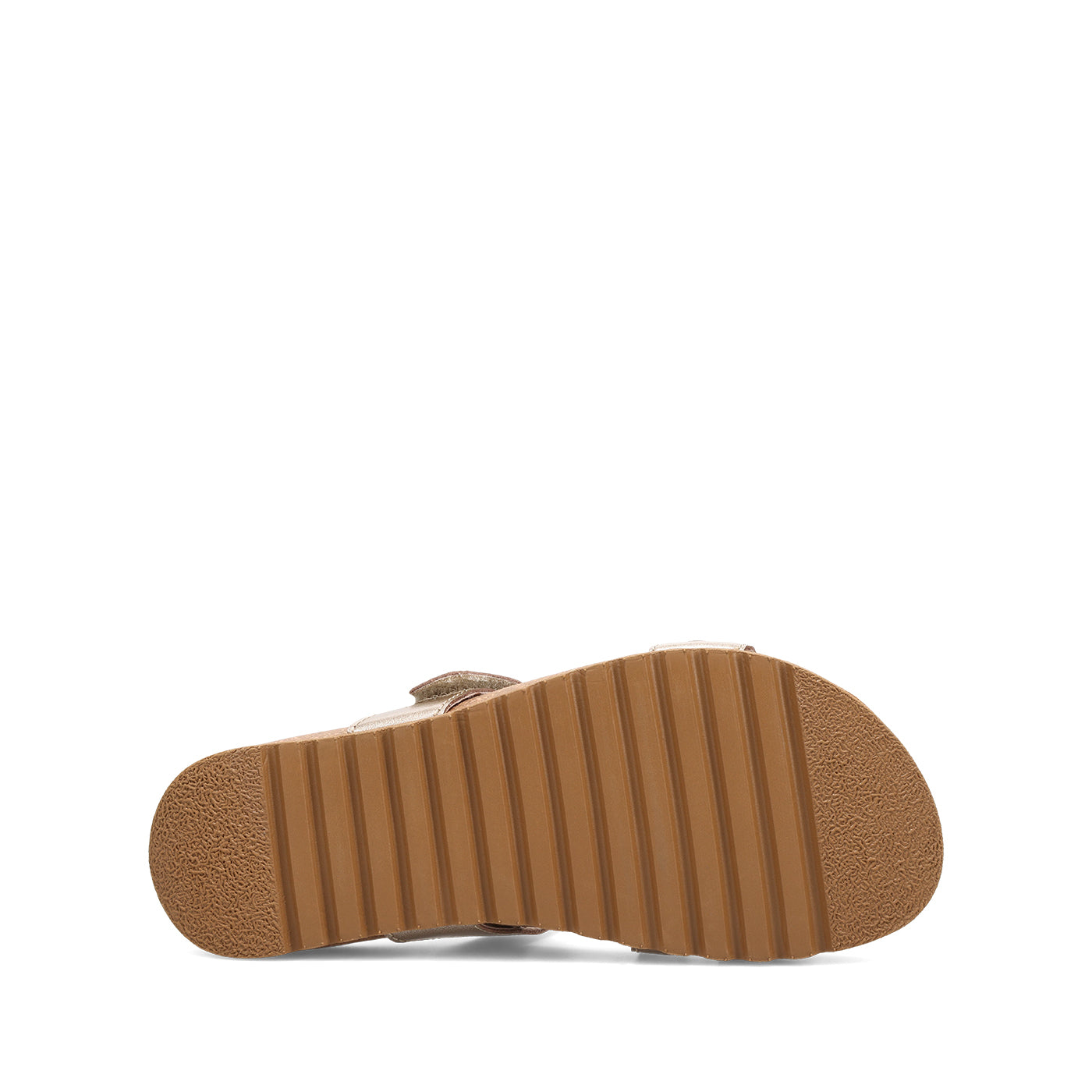 Brown sandal sole on a white background