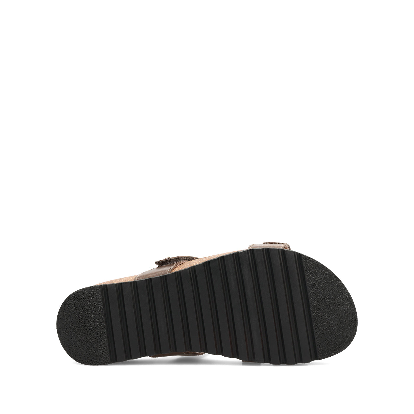 Black sandal sole on a white background