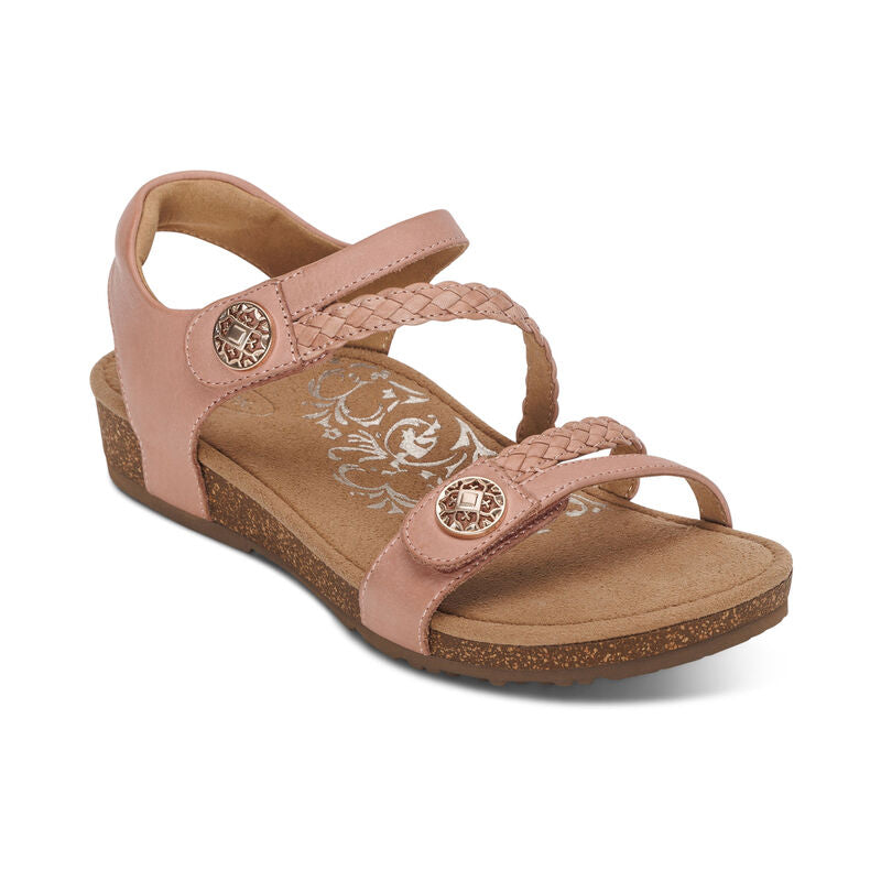 Women's Aetrex Jillian Braided Quarter Strap Sandal