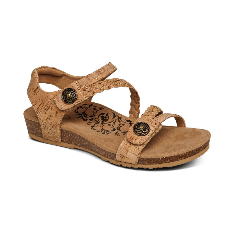 Women's Aetrex Jillian Braided Quarter Strap Sandal