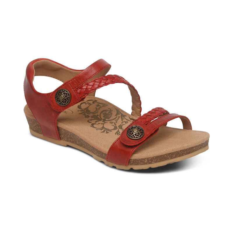 Women's Aetrex Jillian Braided Quarter Strap Sandal
