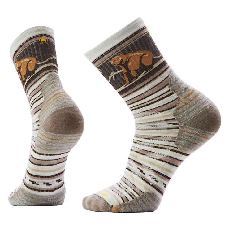Smartwool Hike Bear Stripe Mid Crew Socks  1