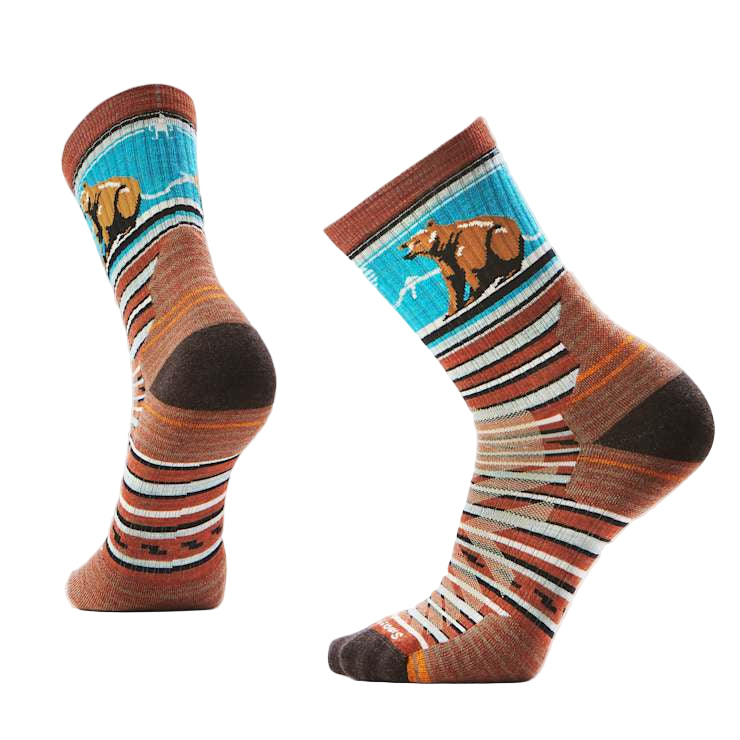 Smartwool Hike Bear Stripe Mid Crew Socks  3