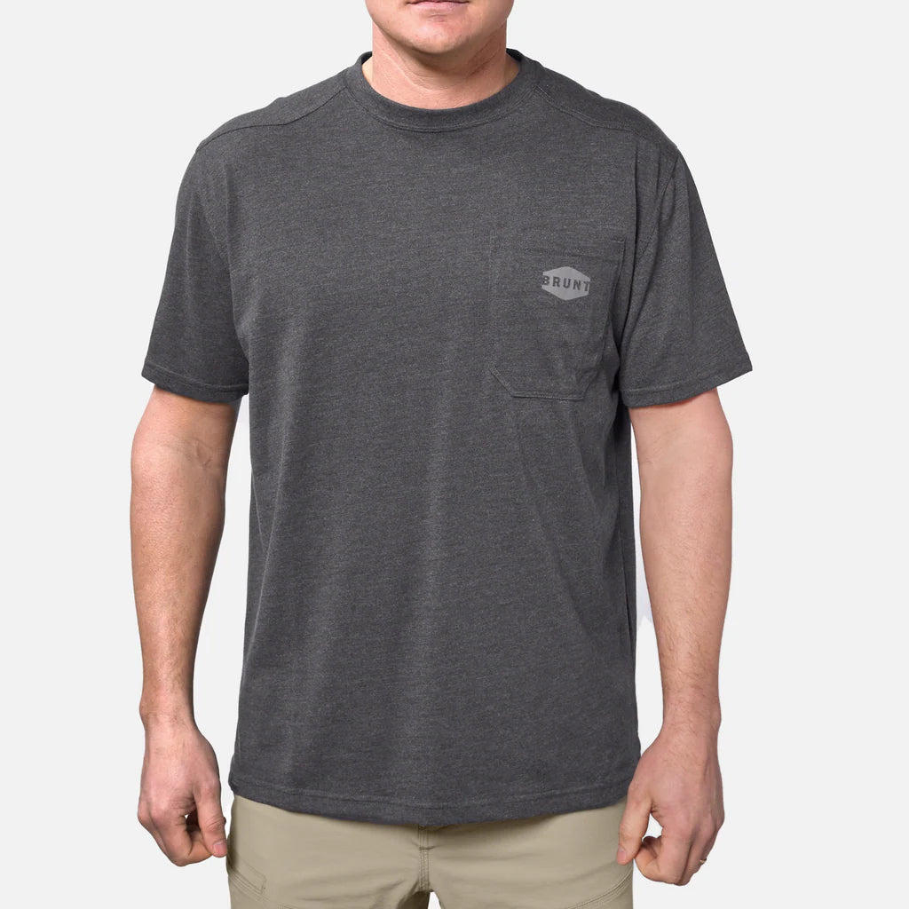 Brunt Short Sleeve Pocket T-Shirt High Quality Tee Men's  9
