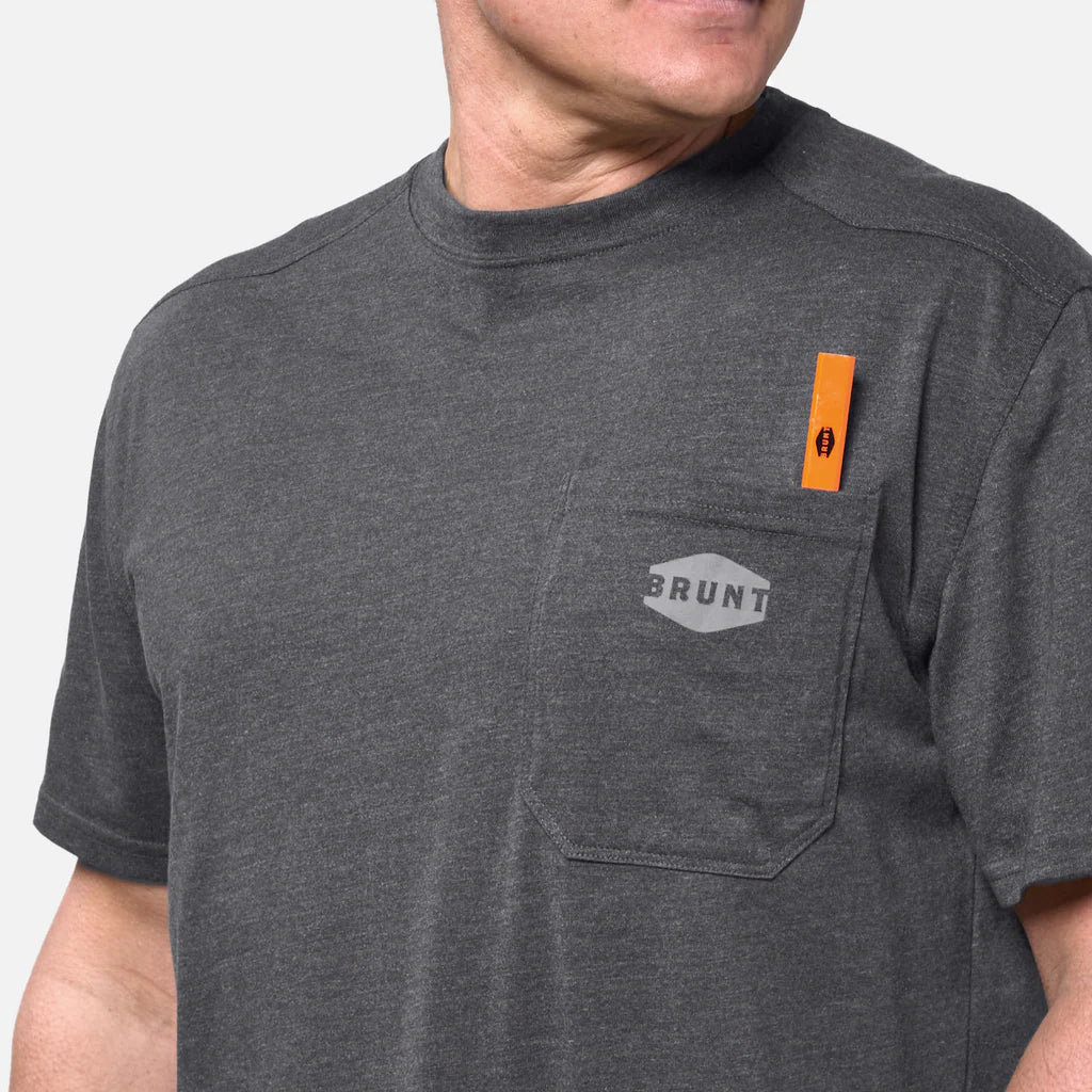 Brunt Short Sleeve Pocket T-Shirt High Quality Tee Men's  10
