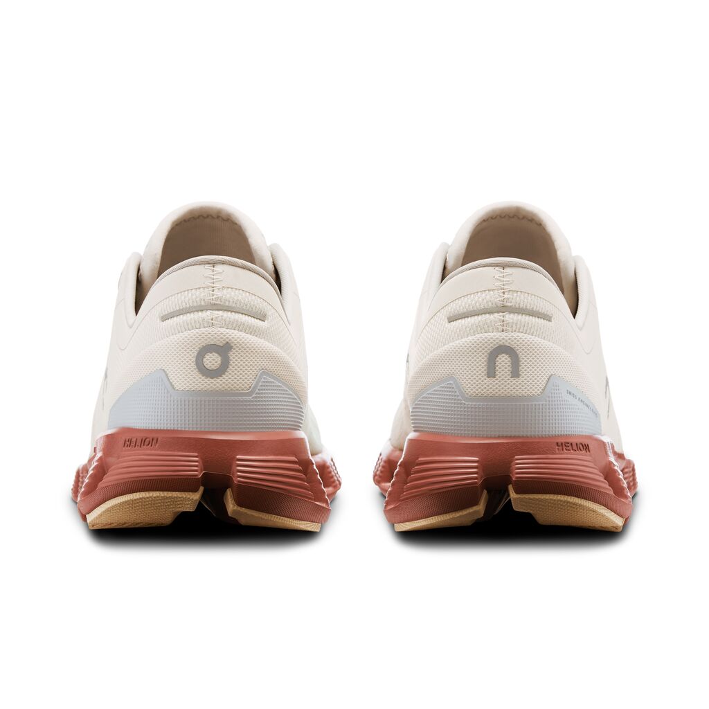 On Cloud X Running authentic Shoes, Silver/Almond, Women's 6.5