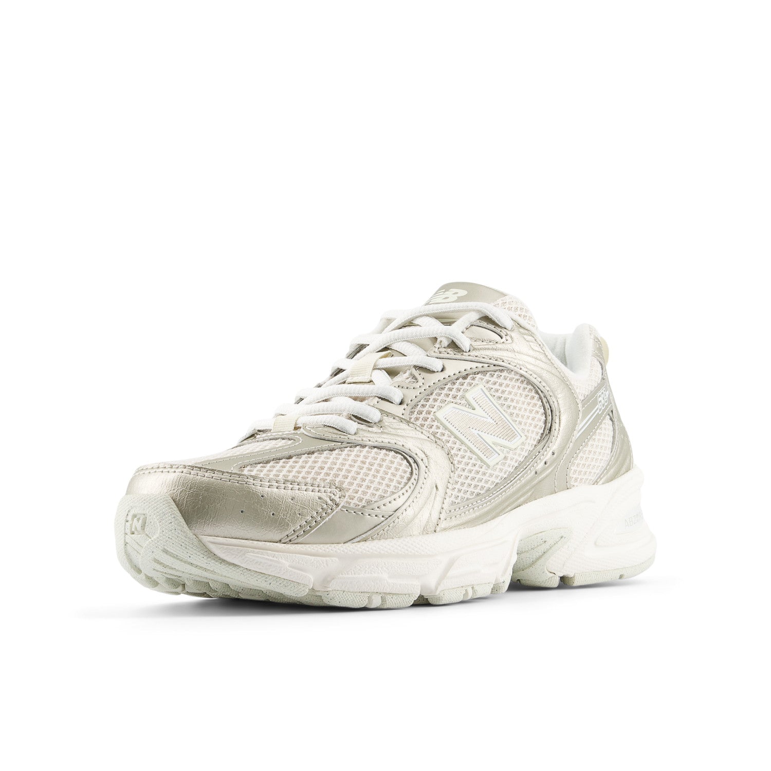 White athletic shoe on a white background