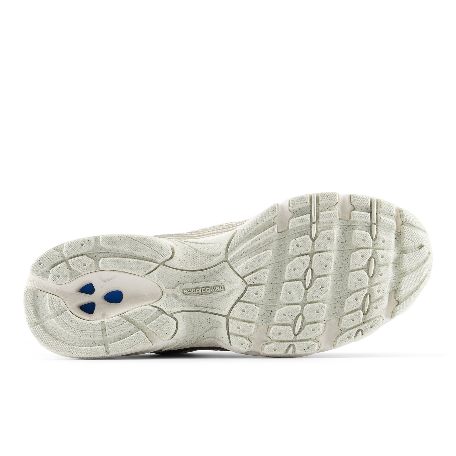 White athletic shoe sole with brand logo on a white background