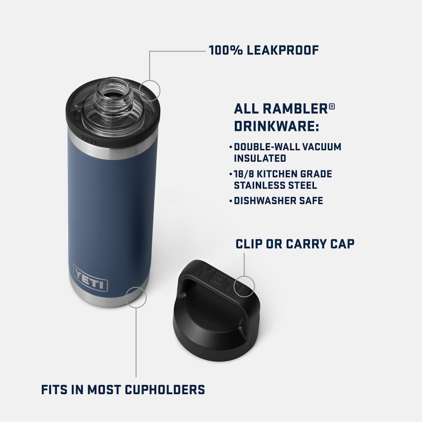 Yeti Rambler 18oz Water Bottle with Chug Cap  3
