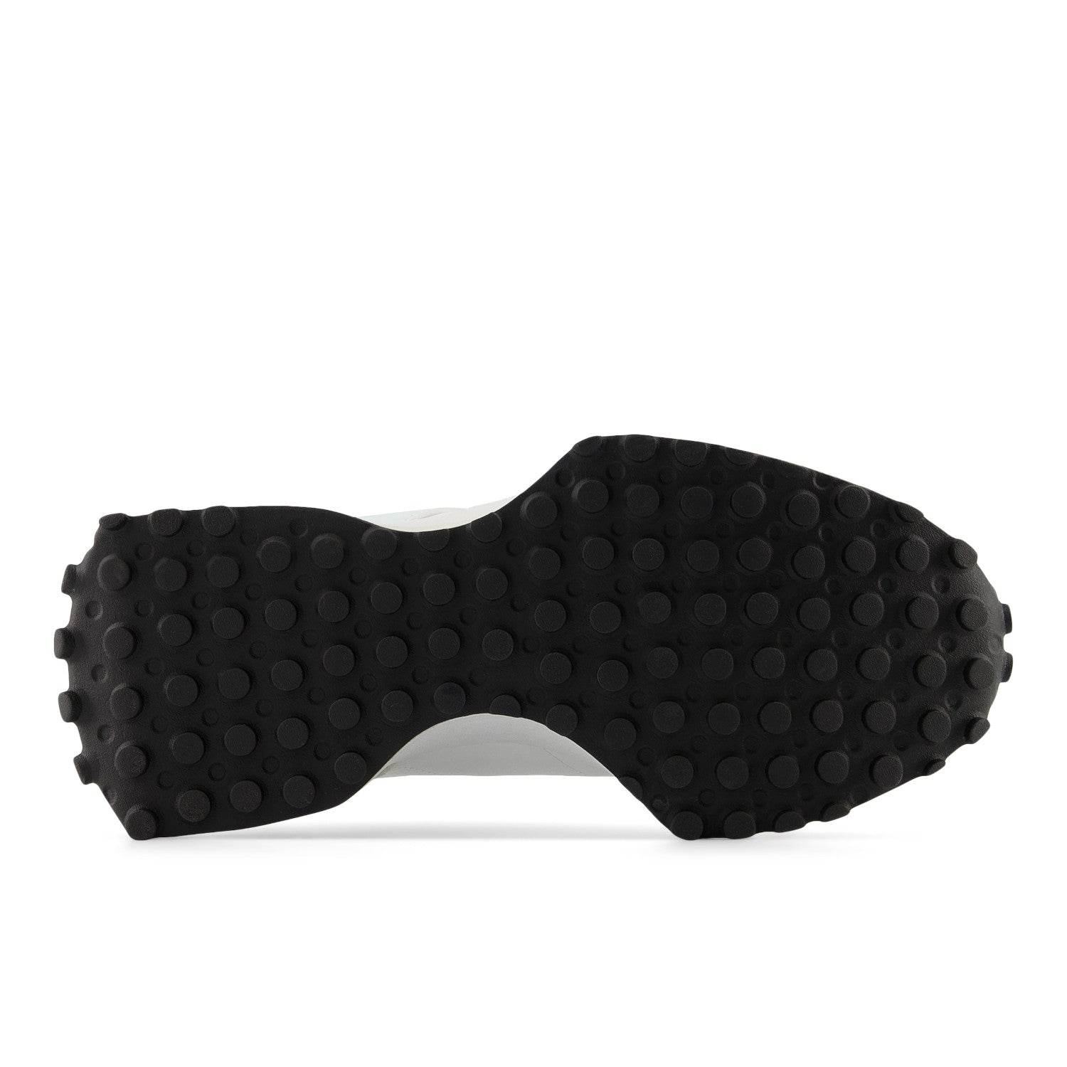 Black textured shoe sole on a white background