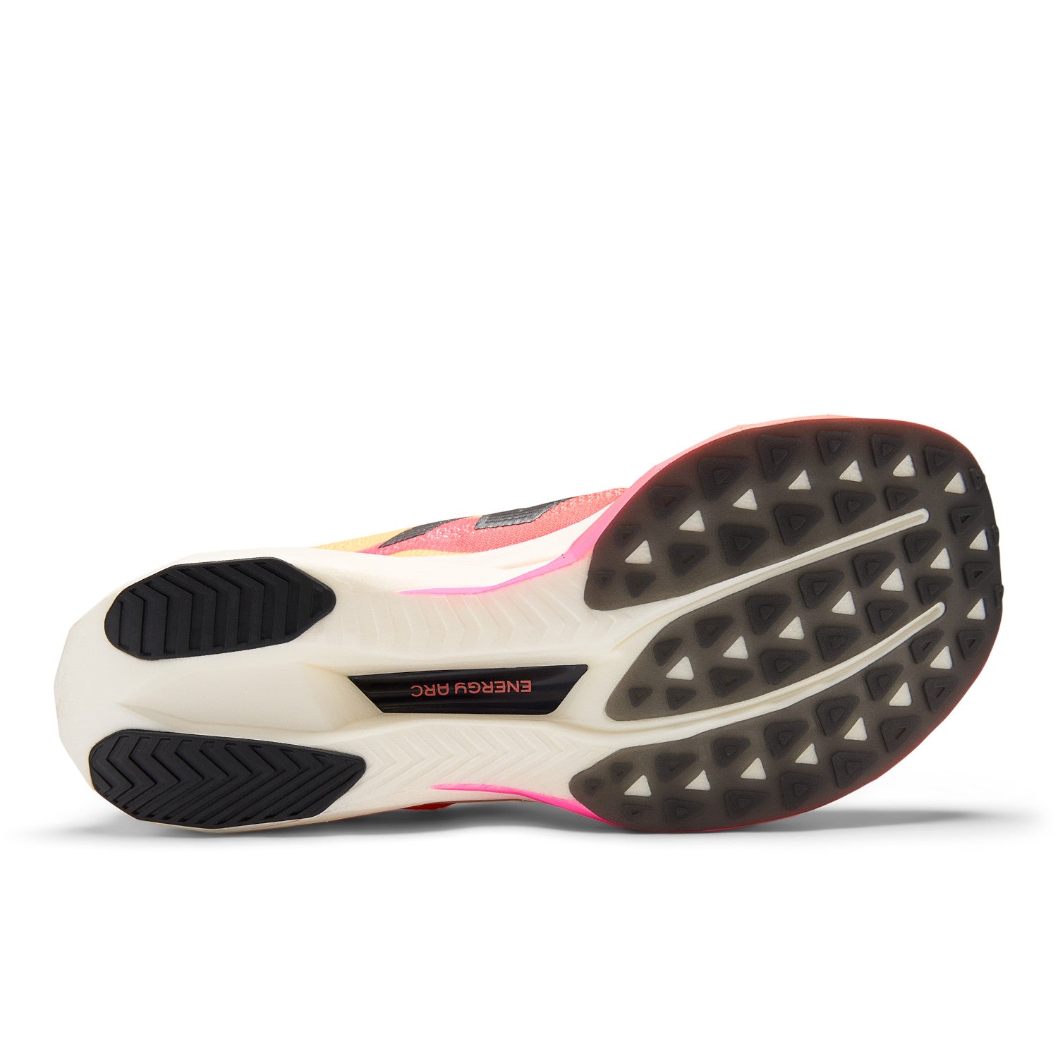Sole of a running shoe with 'ENERGY' branding on a white background