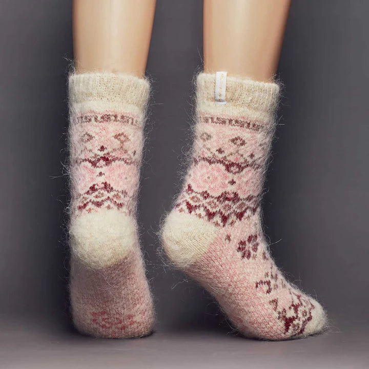 Siberia Spirit Non-Binding Goat Wool Crew Socks Unisex 8