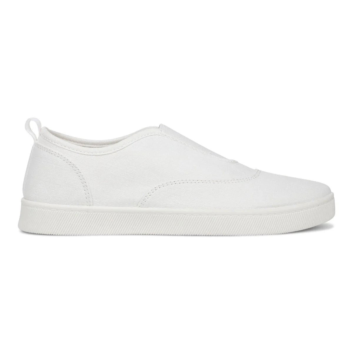 White slip-on sneaker on a white background