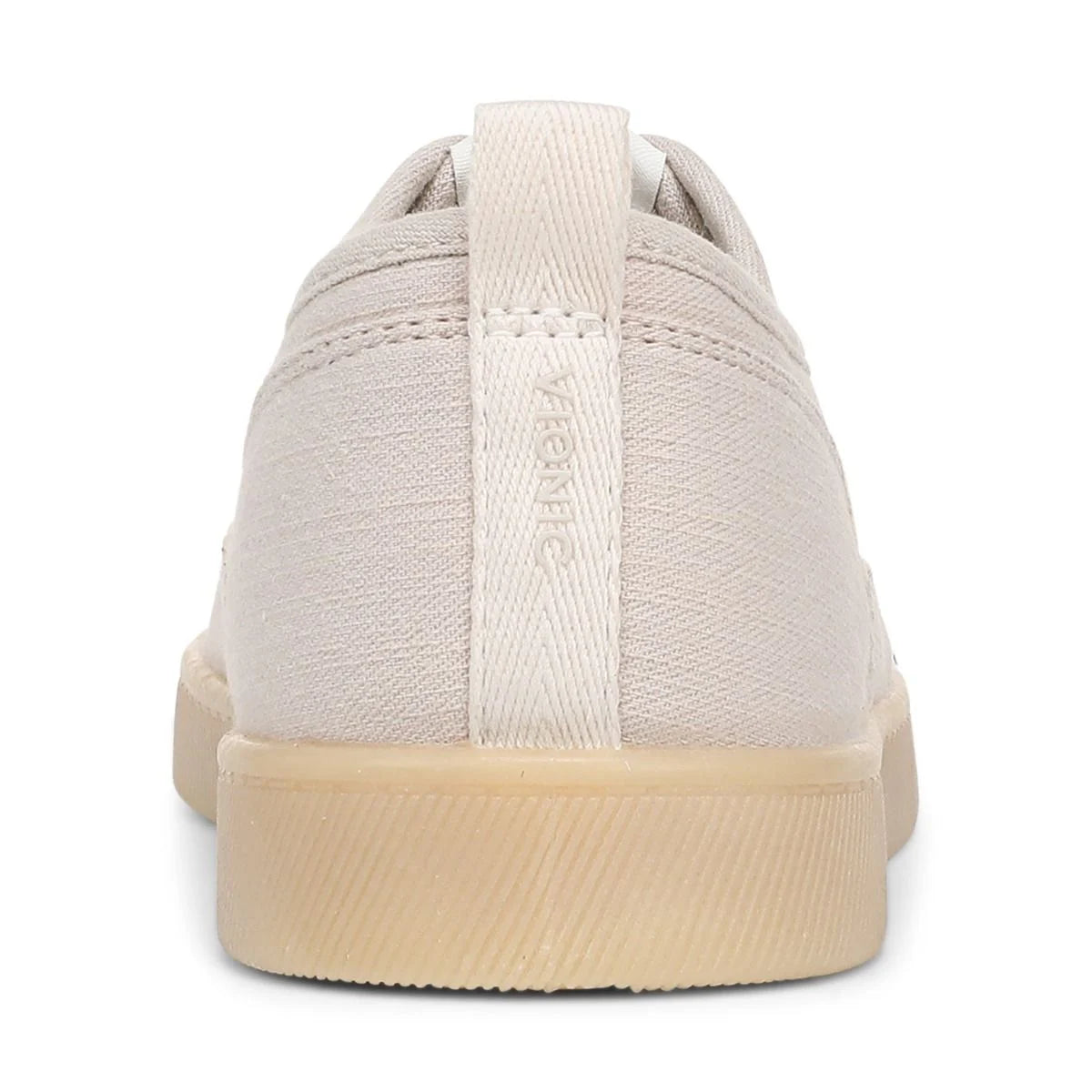 Beige sneaker with white sole on a white background