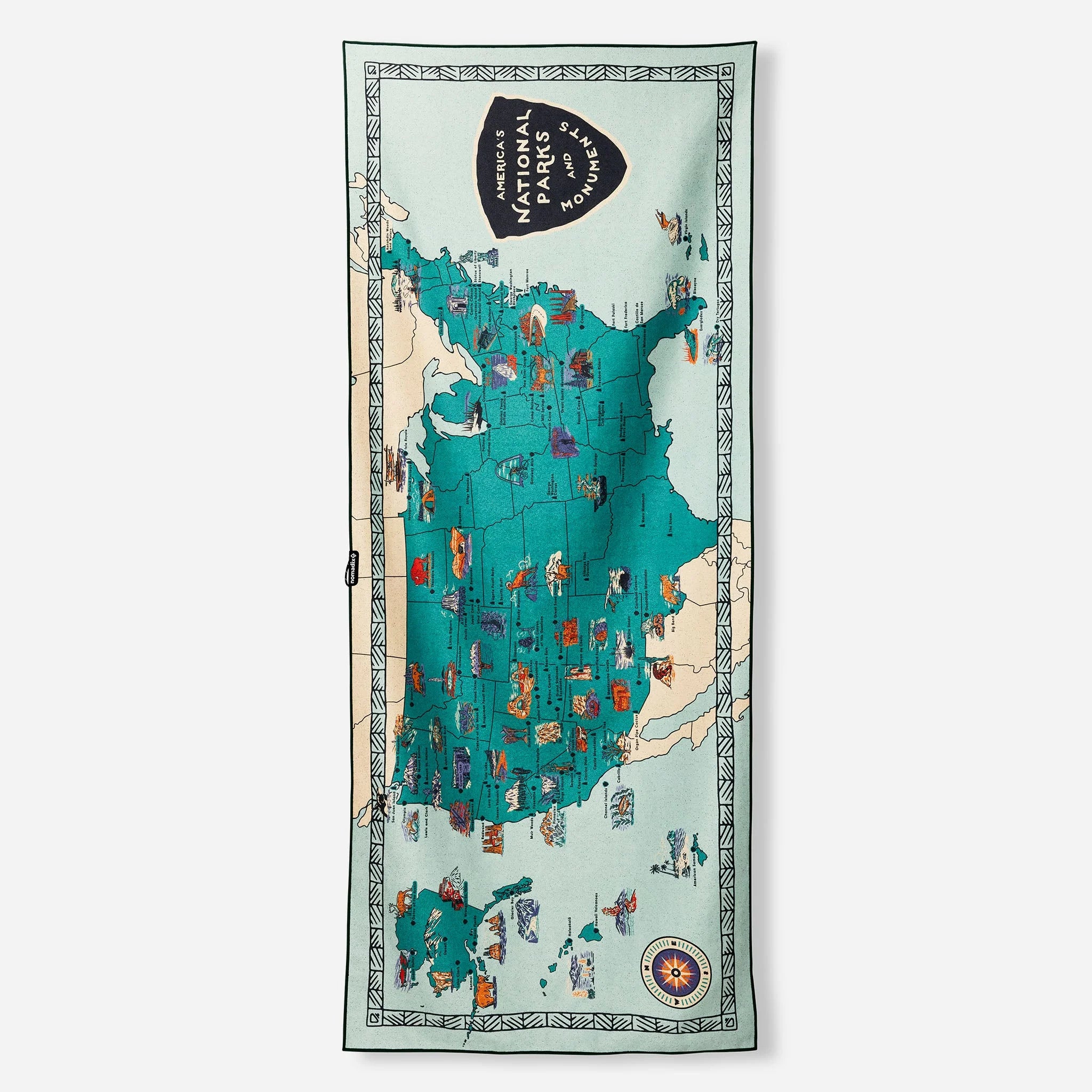 Map of Minnesota with various icons on a light green background