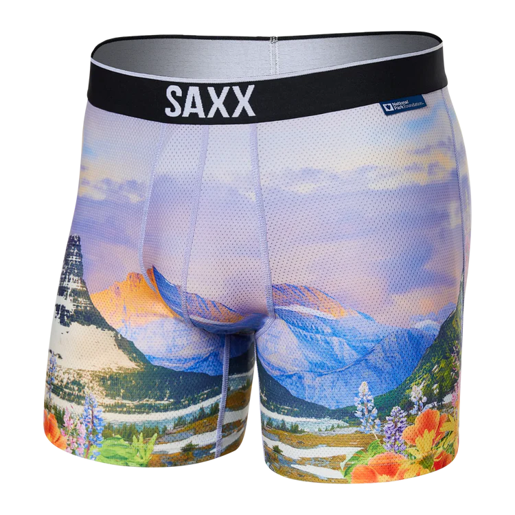 Men's Saxx Volt Breathable Mesh Boxer Brief Color: NPF Glacier