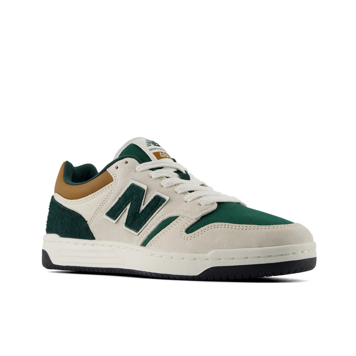 Pair of white sneakers on a white background