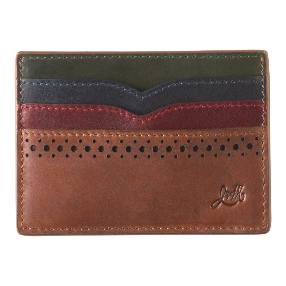 Johnston & Murphy Colorblock Perforated Weekender Wallet  1
