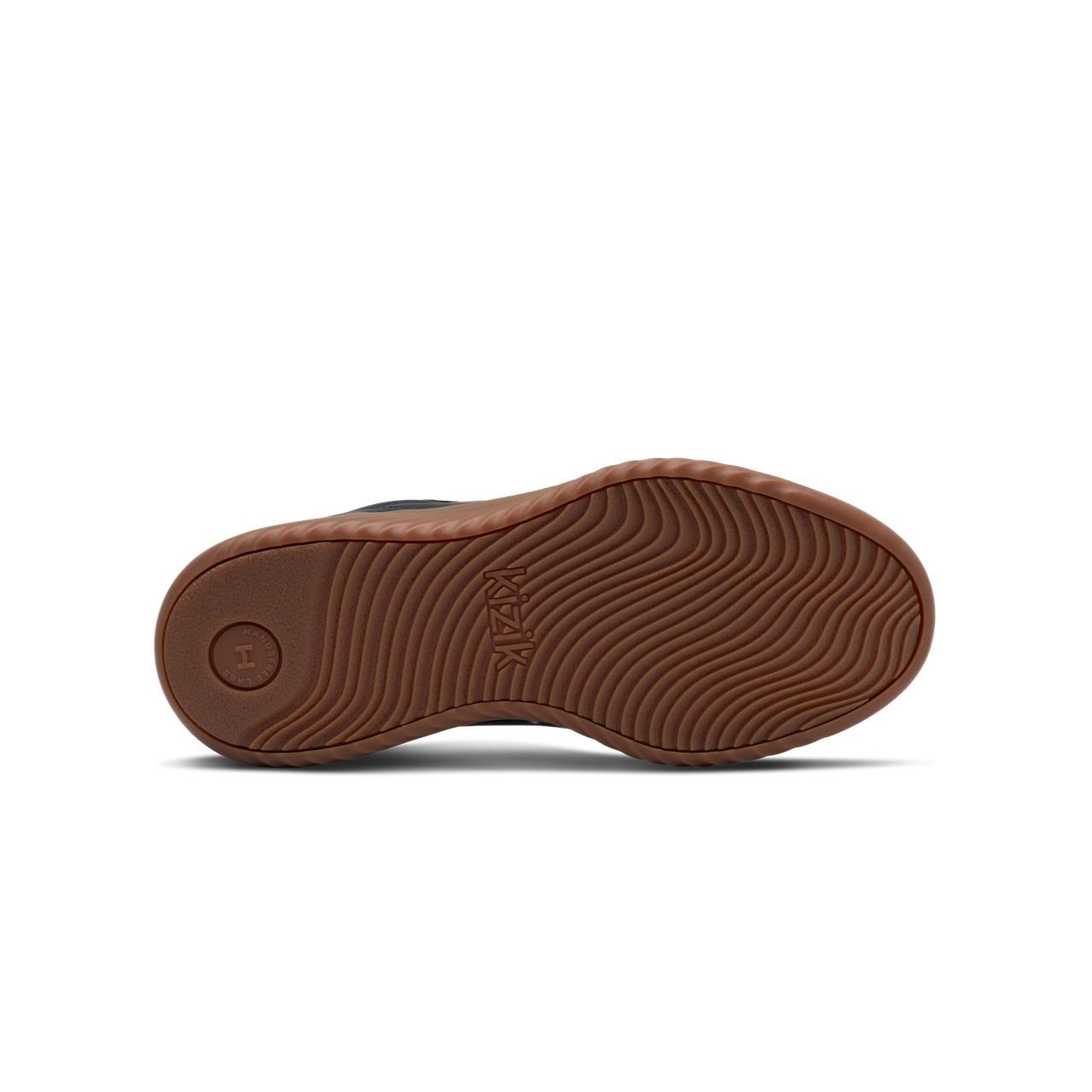 Brown sole of a shoe on a white background
