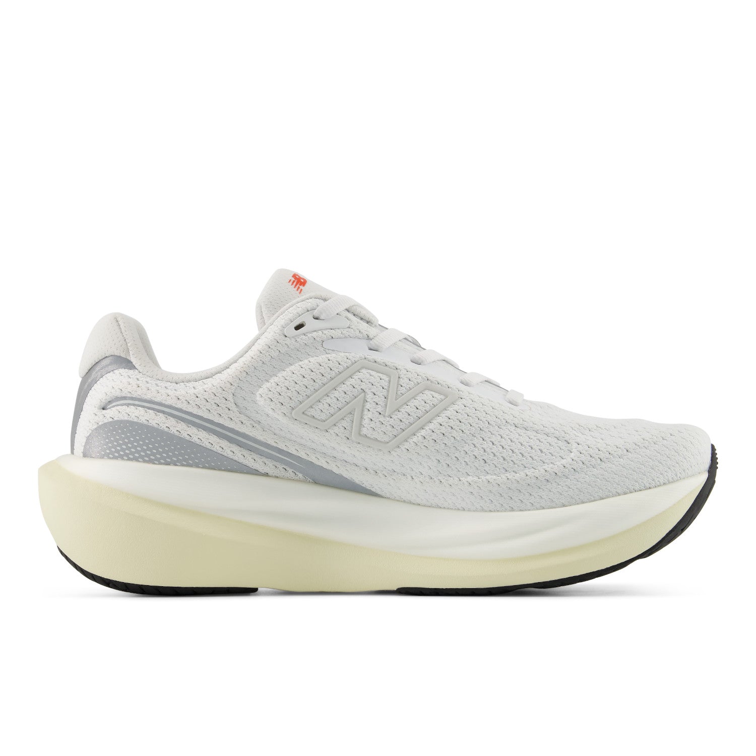 White running shoe with a visible brand logo on a white background