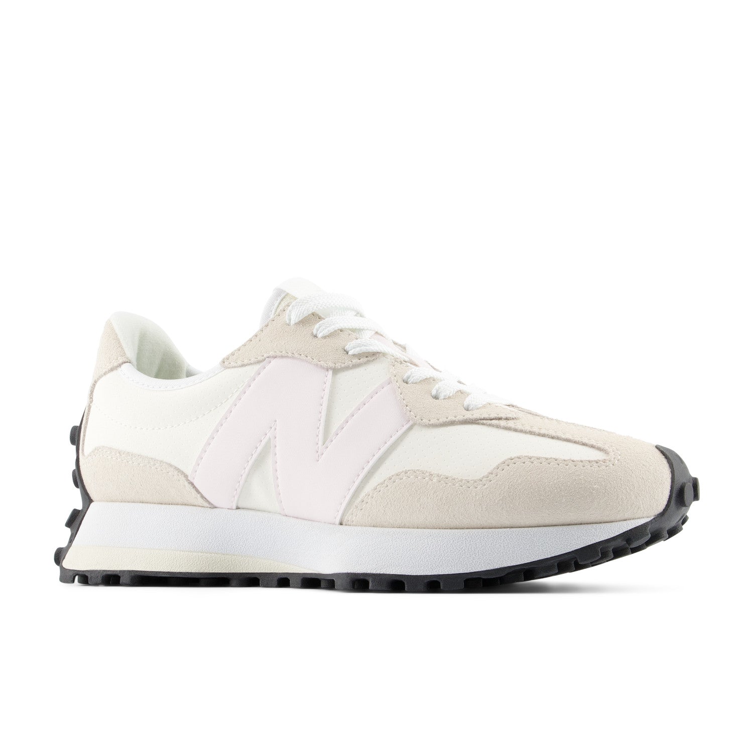 White and beige sneaker on a white background