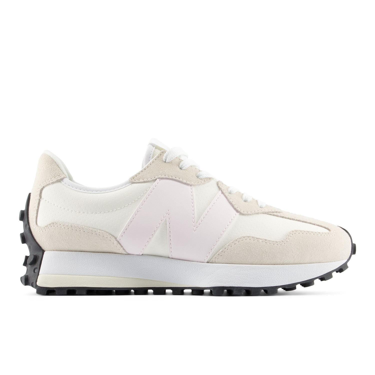 White and beige sneaker on a white background