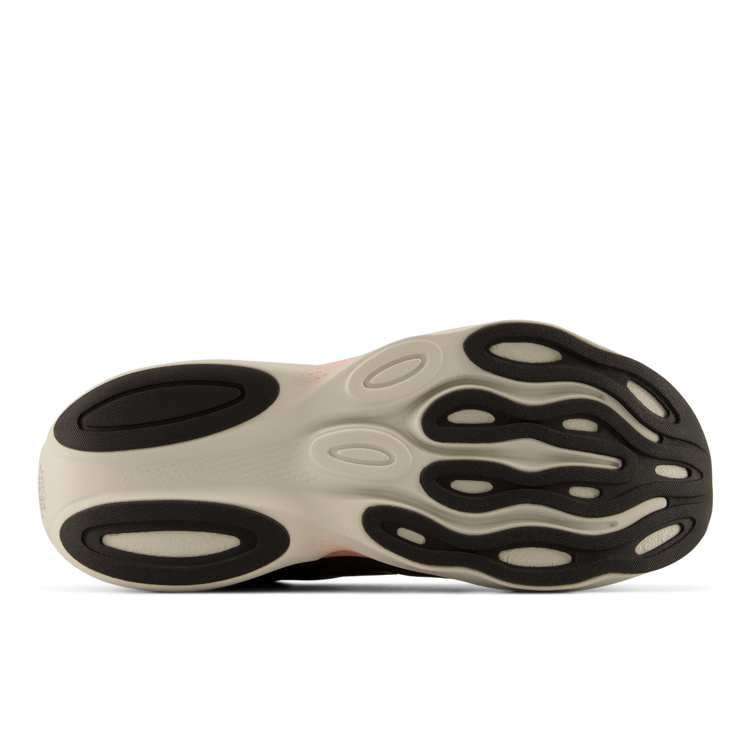 Close-up of a shoe sole with unique sole design on a white background