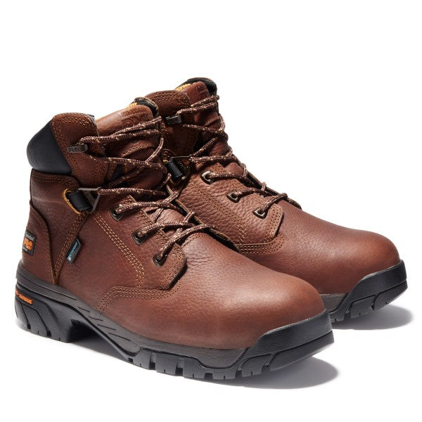 Men's 6-inch Timberland PRO® Helix Alloy Safety Toe Waterproof Boots Brown