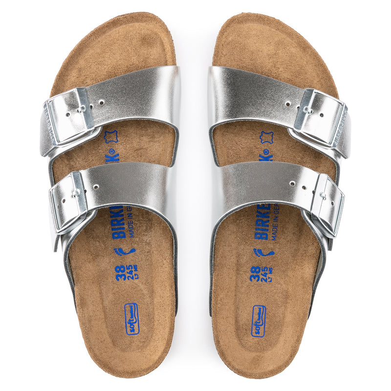 Birkenstock Arizona Soft Footbed Color: Metallic – Brown's Shoe Fit Cape