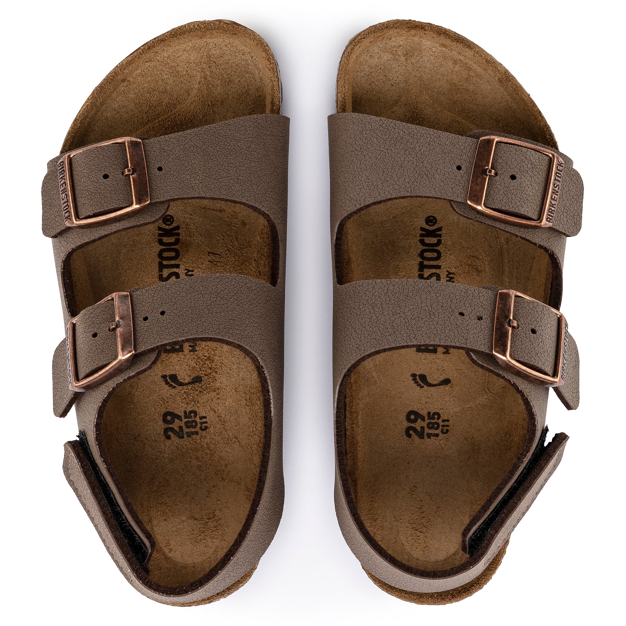 Birkenstock Kids Milano Hook and Loop Birkibuck Mocha