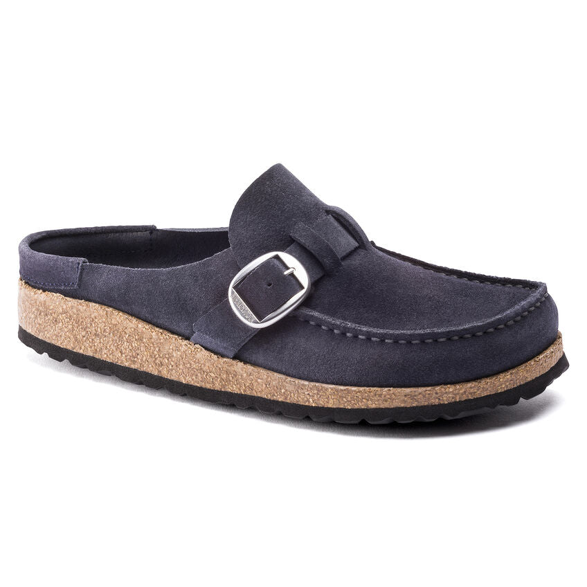Women's Birkenstock Buckley Suede Leather Color: Navy (MEDIUM/NARROW WIDTH)