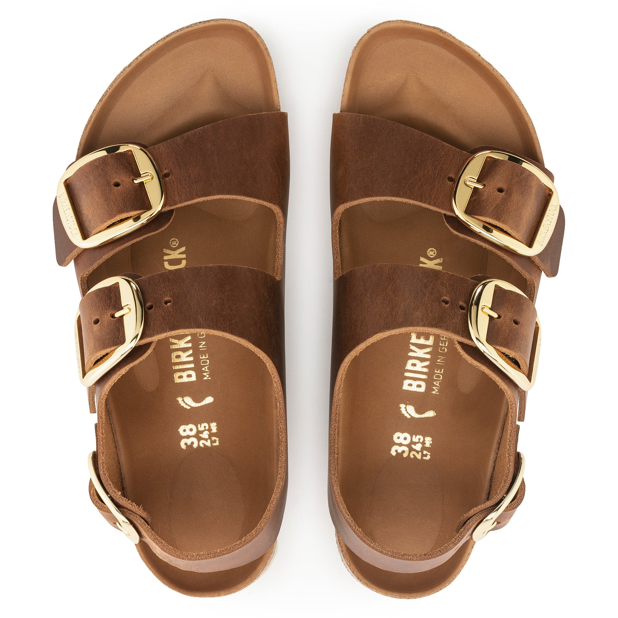 BIRKENSTOCK Milano Leather Brown Sandal. buy Size: 7, 7.5, 38