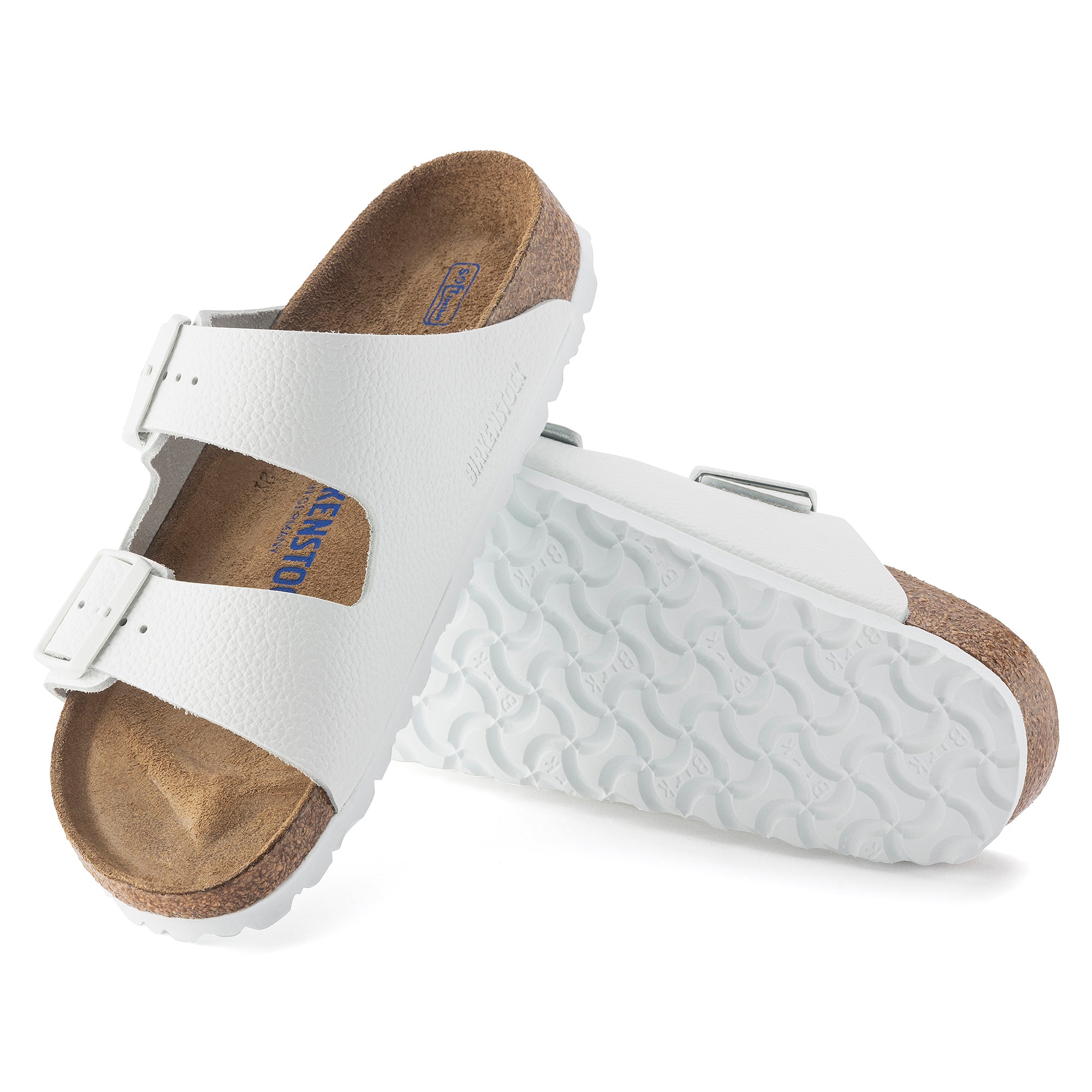 Women's Birkenstock Arizona Soft Footbed Leather Color: White