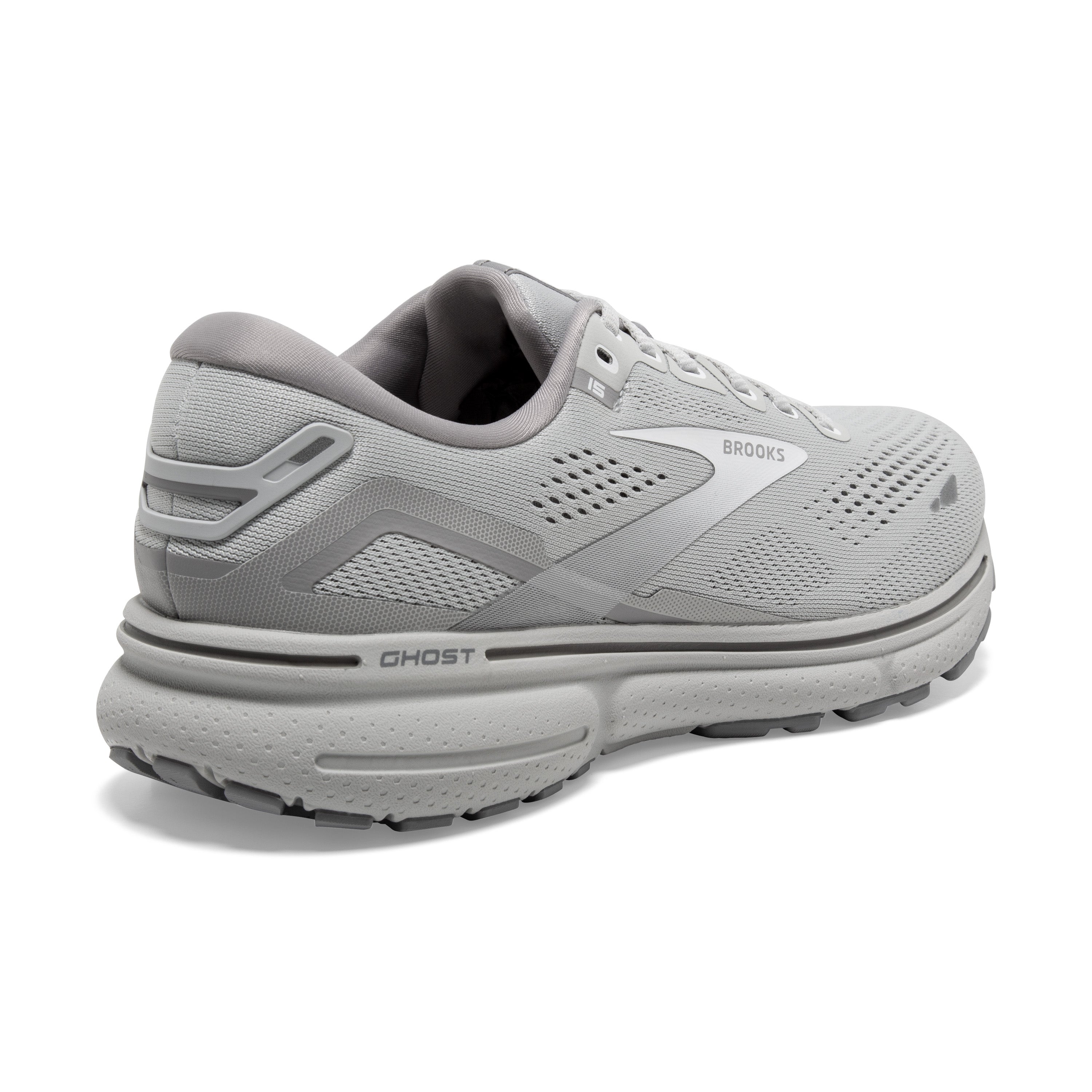 Women's Brooks Ghost 15 Color: Oyster/Alloy/White