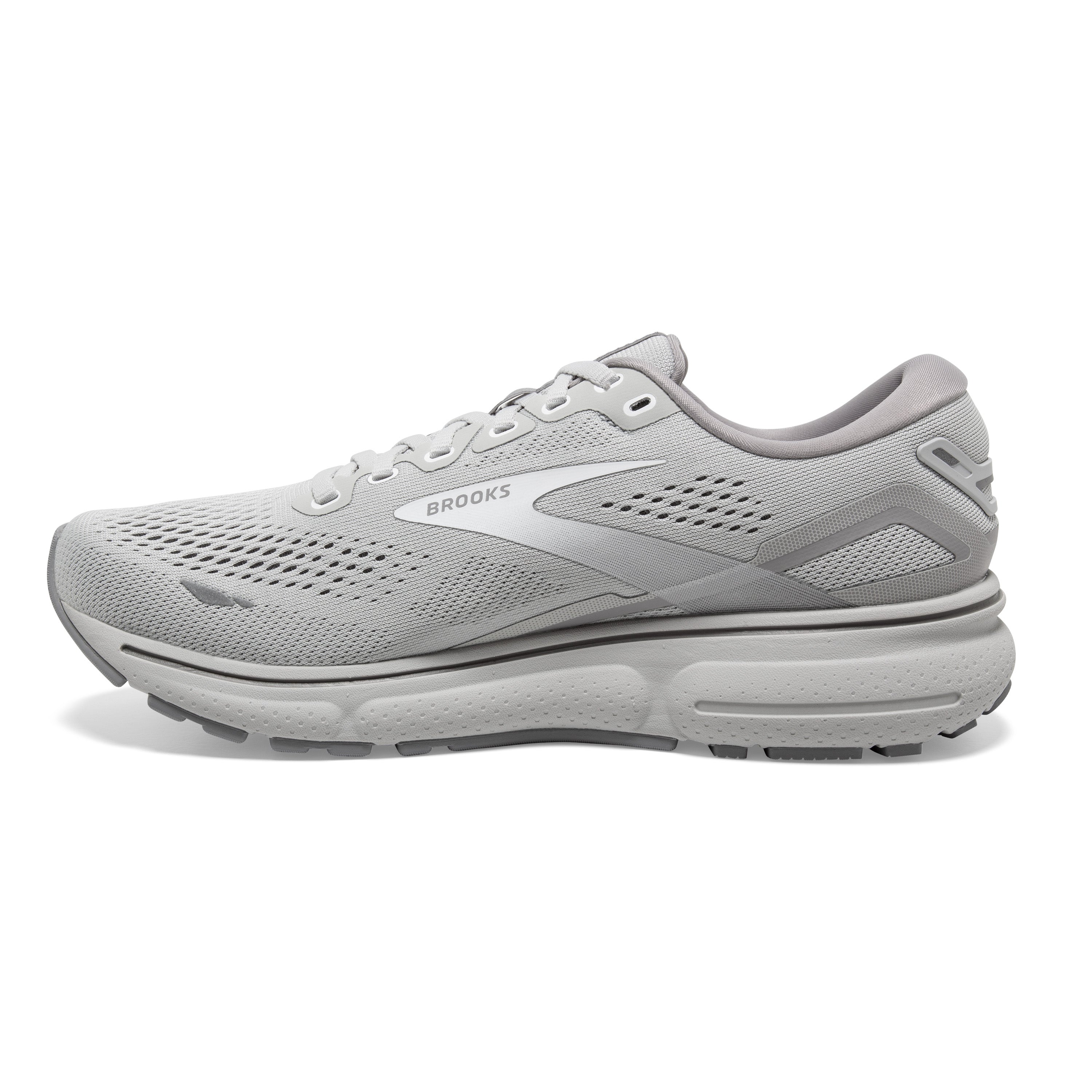 Women's Brooks Ghost 15 Color: Oyster/Alloy/White