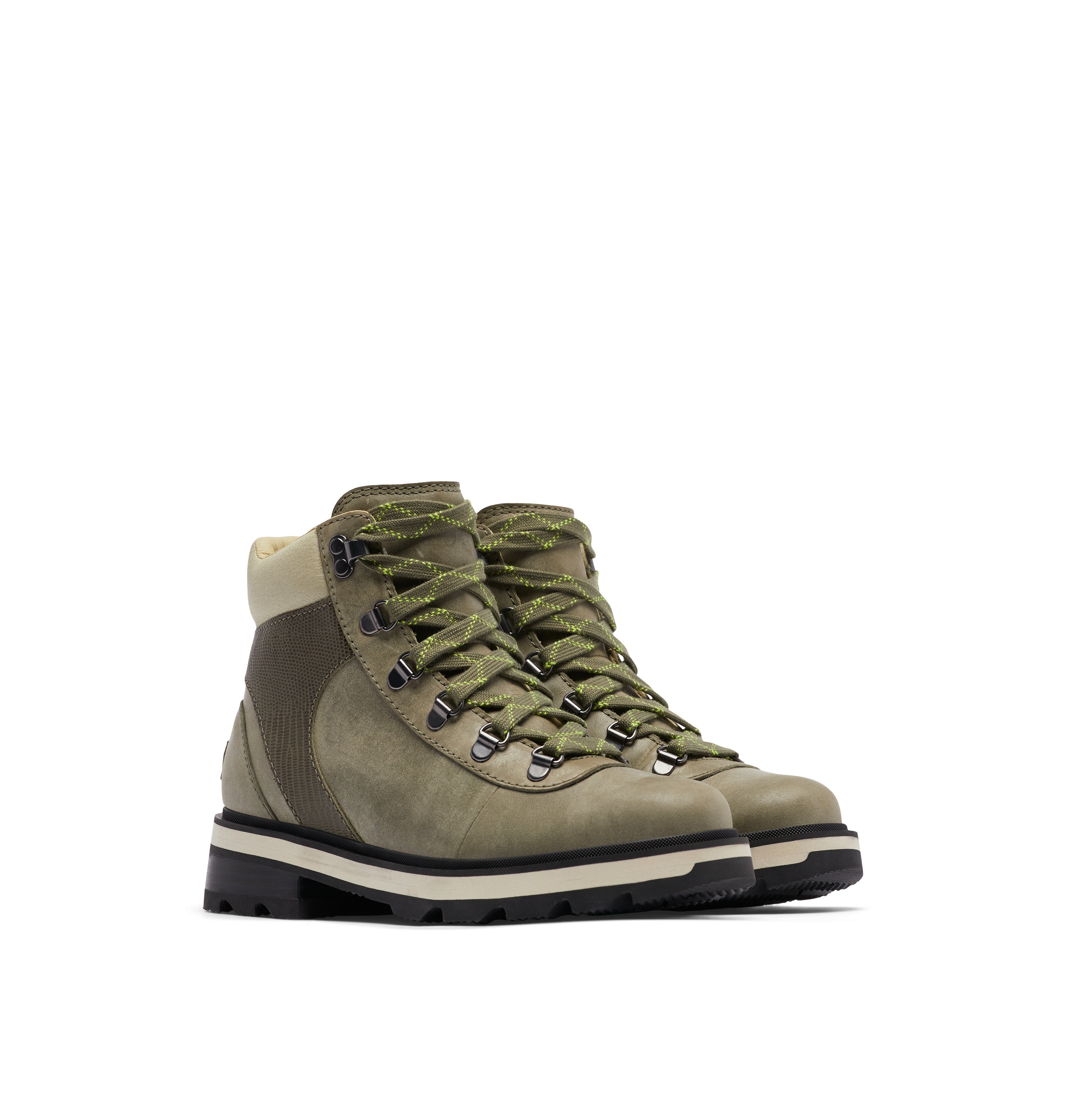 Women's Sorel Lennox Hiker STKD Boot Color: Stone Green, Laurel Leaf