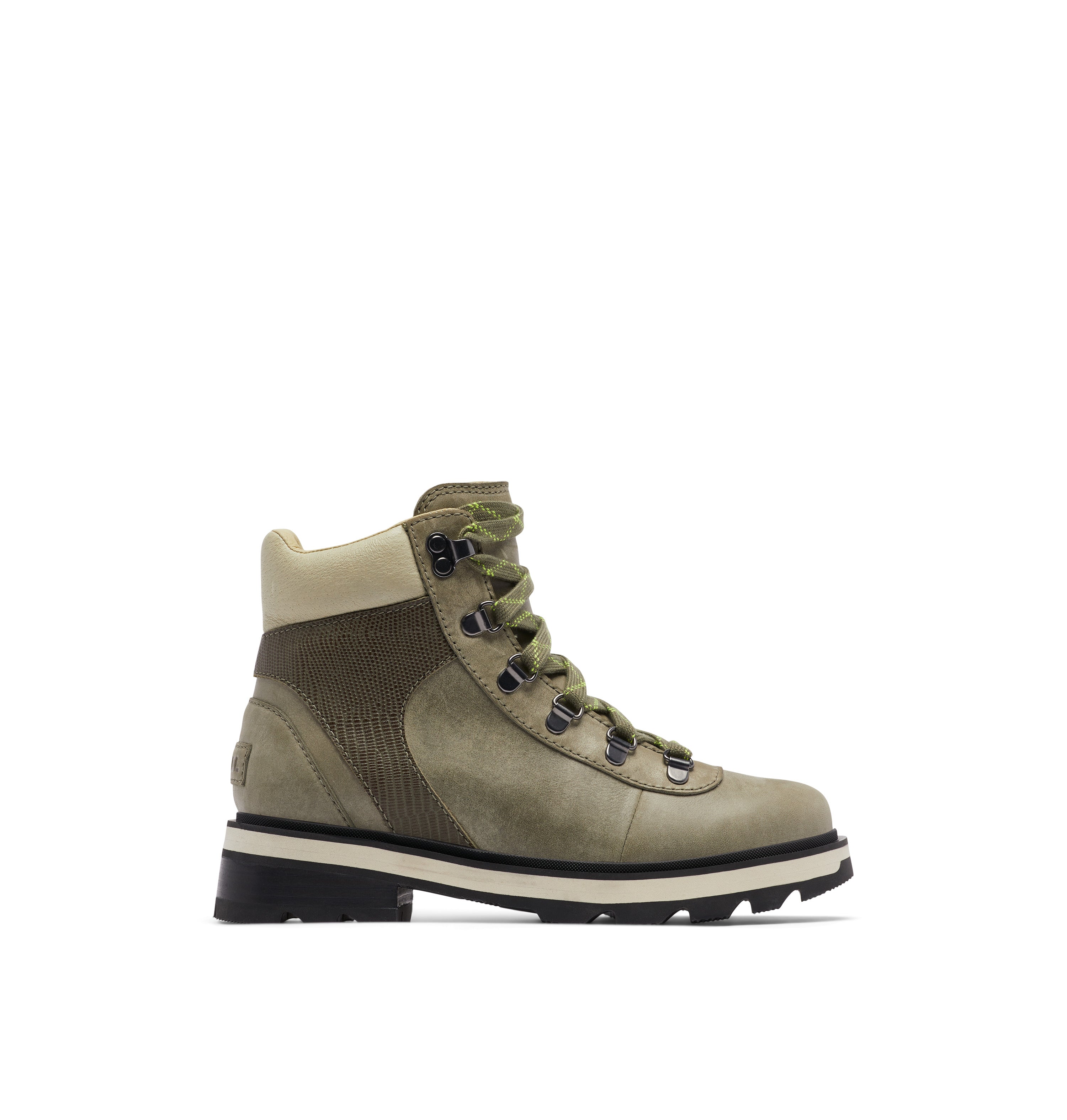 Women's Sorel Lennox Hiker STKD Boot Color: Stone Green, Laurel Leaf