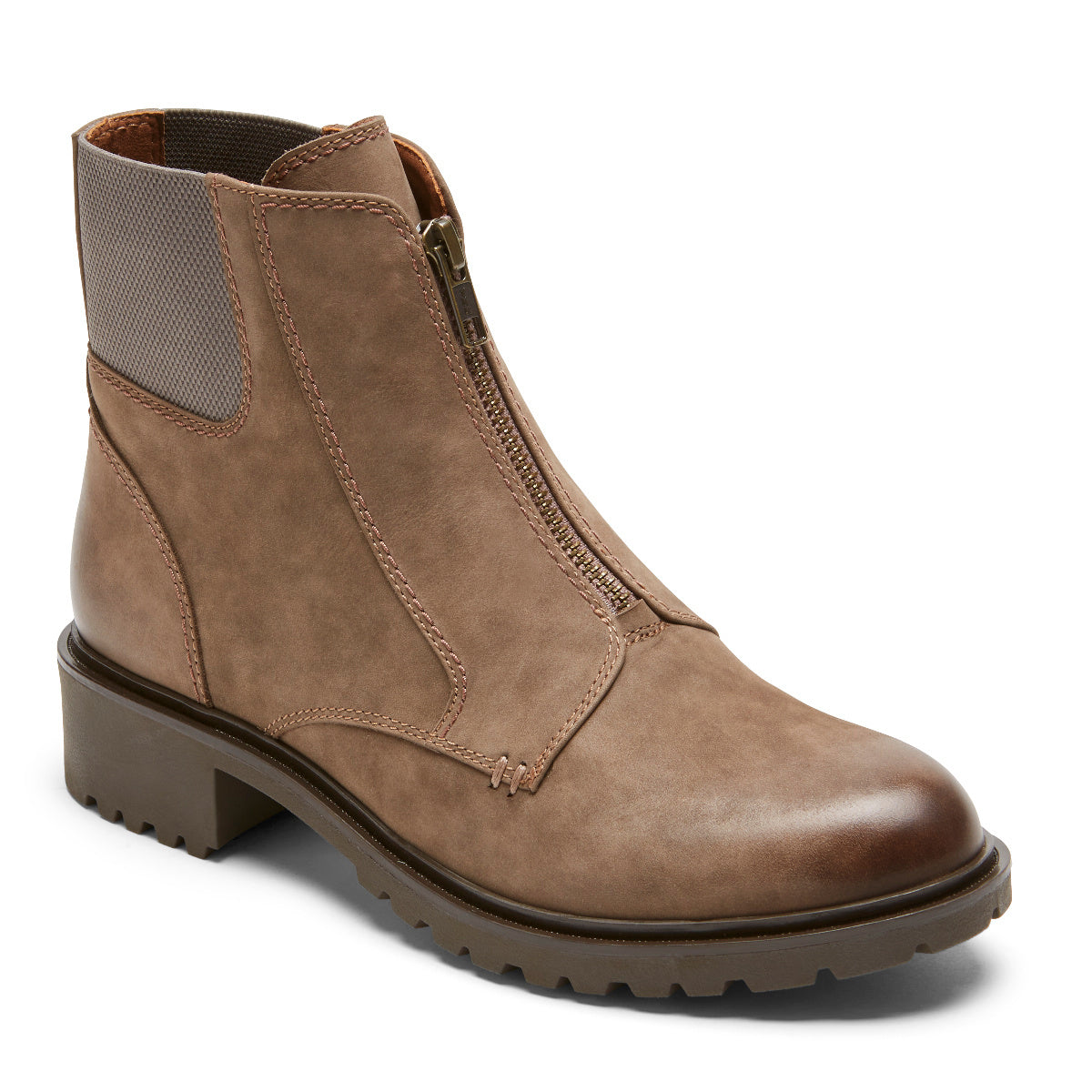 Women's Cobb Hill Winter Center Zip Boot Color: Taupe 