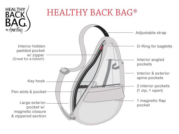 Ameribag Healthy Back Bag Tote Microfiber Small Color: Taupe