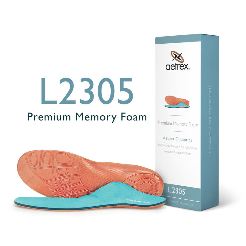 Men's Aetrex Premium Memory Foam Orthotics W/ Metatarsal Support